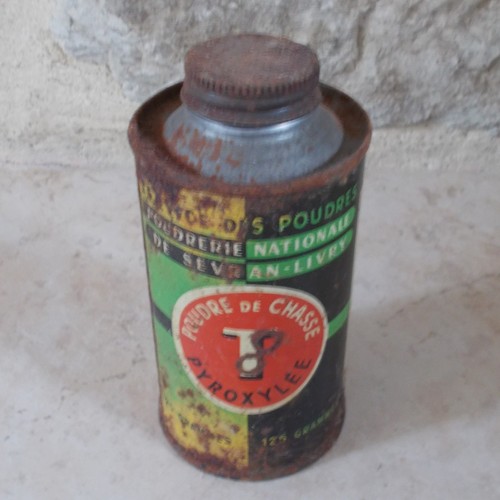 Ancien bidon poudre chasse - bidon, de