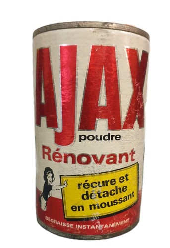Boite ancienne publicité ajax - ancienne,