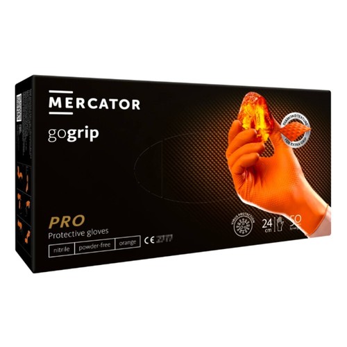 Guanto nitrile arancione - , xl