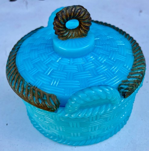 Scatola polvere opalina blu